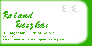 roland ruszkai business card